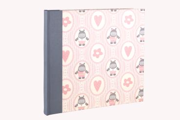 Photo album Hippo rose, album for children's photos, handmade